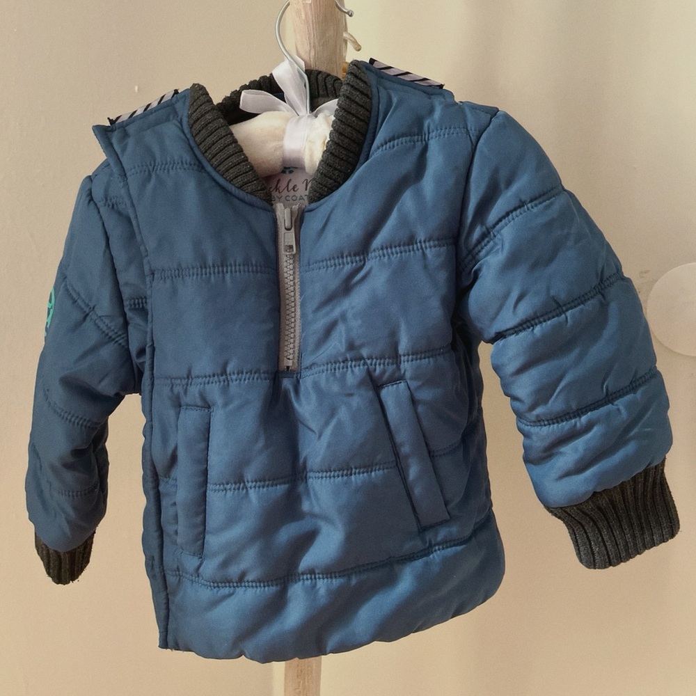 Buckle Me Baby Toasty Blue Puffer Jacket
